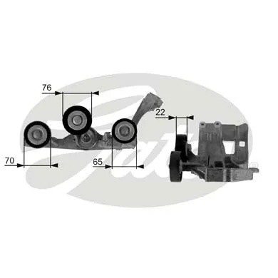 ролик натяжной с механизмом натяжения!\ MB W169/W245 1.5-2.0i 04-12 T38429 GATES