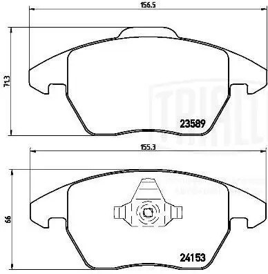 Колодки торм. Peugeot 208 (12-)/308 (07-) диск. перед. (PF 4199) PF4199 TRIALLI