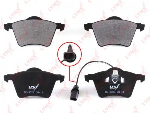 Колодки тормозные FORD Galaxy VW Sharan (95-) передние (4шт.) LYNX BD-3026 LYNXAUTO