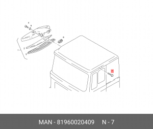 Пробка A5,3X20-14-POM-SW MAN 81960020409 MAN