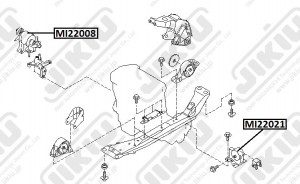 Опора двигателя  NISSAN AD Van Y11 Jan 99 Jan 4 MI22021 MI22021 JIKIU