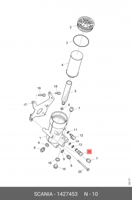 регулятор давления топлива!\ Scania 1427453 SCANIA