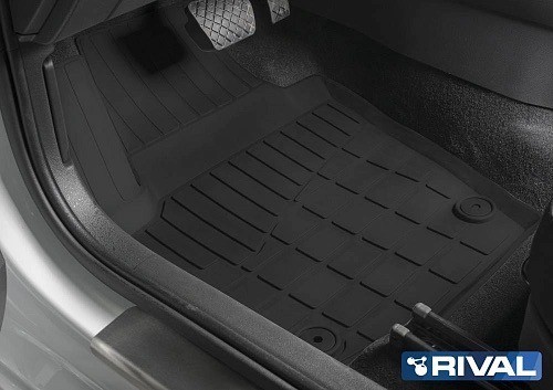 коврики салона!литьевые резина 5 шт.\Skoda Rapid I, II LB 12-20 20>, VW Polo VI  65102001 RIVAL