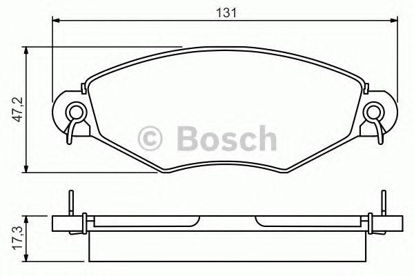 Колодки тормозные PEUGEOT 206 (98-),306 (94-02) передние (4шт.) BOSCH 0 986 495 260 BOSCH