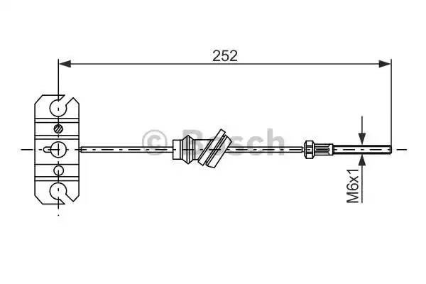 Трос стояночного тормоза MAZDA 626 BOSCH 1 987 477 503 BOSCH