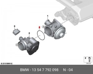 кольцо круглого сечения!\BMW 5-Series, E60/E61 13 54 7 792 098 BMW
