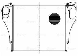Охладитель КАМАЗ-54115,65115 наддувочного воздуха Cummins ISLe LUZAR LRIC0701 LUZAR