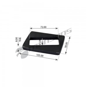 пластина стопорная! (м) пальца рессоры 104x57.5x8\ BPW 300.325 MANSONS