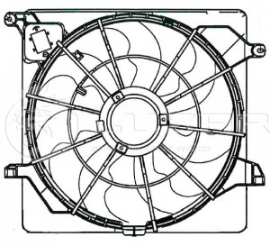 вентилятор охлаждения! с кожухом и резист.\ KIA Sorento III 2.2D 14> LFK0850 LUZAR