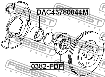 Ступица 0382-FDF 0382-FDF FEBEST