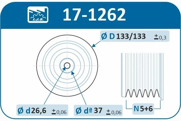 шкив коленвала!\ Mazda 3 1.6 Z6 03> 171262 IJS GROUP