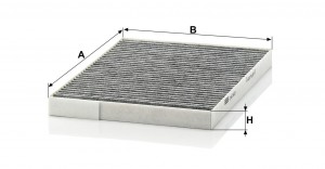 Фильтр салонный угольный CUK2620 CUK2620 MANN FILTER