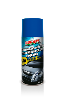 Антикор для наружных поверхностей гальваническое покрытие аэрозоль 450мл RUNWAY RW6120 RUNWAY