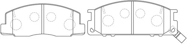 Колодки дисковые DA Delta 94-96, TO LiteAce 86-99, MasterAce Surf 85-92, TownAce BP21218 SB NAGAMOCHI