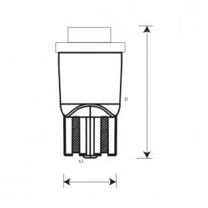 Лампа светодиодная T10 12V "Маяк" (W2.1x9.5d, 1SMD, белая) 12T10-W\1SMD MAYAK