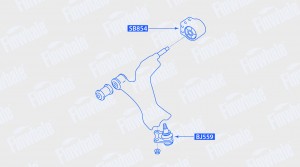 Сайлентблок рычага передней подвески задний (с кронштейном)Captiva(06-18) Antara SB854 FINWHALE