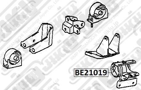 Катридж левой опоры двигателя TOYOTA CALDINA 92-02, CARINA 96-01 BE21019 BE21019 JIKIU