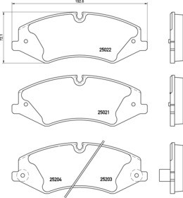 Колодки тормозные LAND ROVER Discovery,Range Rover Sport (09-) передние (4шт.) T 2502203 TEXTAR