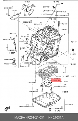 КОЛЬЦО FZ0121031 FZ01-21-031 MAZDA