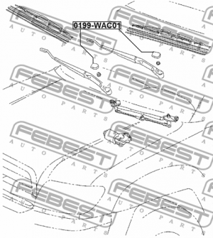 Заглушка поводка передн стеклоочистителя TOYOTA 0199-WAC01 0199-WAC01 FEBEST