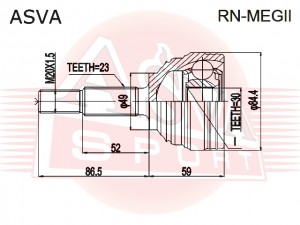 ШРУС НАРУЖНЫЙ 30x49x23  RNMEGII RN-MEGII ASVA