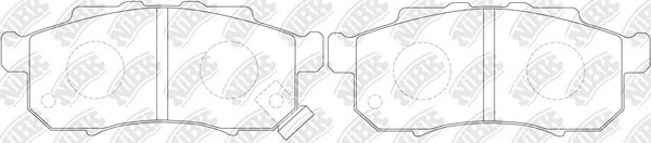 Колодки тормозные MITSUBISHI Pajero (82-90) передние (4шт.) NIBK PN8336 NIBK