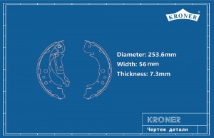 КОЛОДКИ ТОРМОЗНЫЕ K001019 K001019 K001019 KRONER