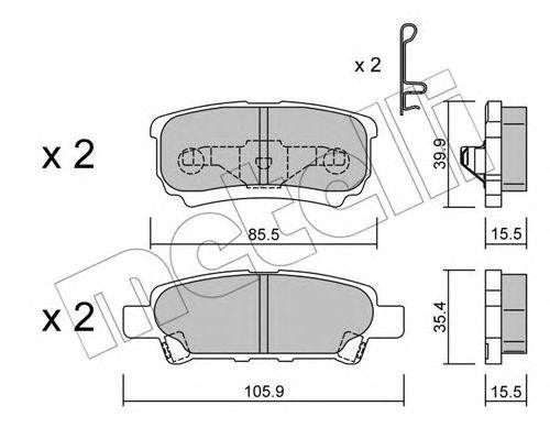 MITSUBISHI PAJERO 00> AKEBONO 22-0737-0 METELLI