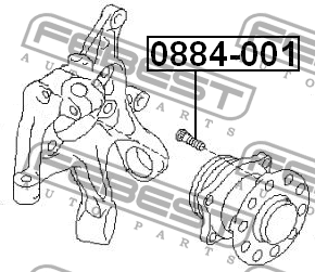 Шпилька колесная SUBARU IMPREZA G11 2000.04-2007.06 0884-001 0884-001 FEBEST
