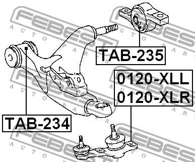 Опора шаровая TOYOTA Crown (03-) передняя нижняя левая FEBEST 0120-XLL FEBEST