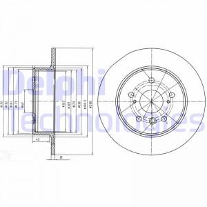 BG4156 диск тормозной задний!\ Toyota Camry, Lexus RX300 3.0 00-03 BG4156 DELPHI