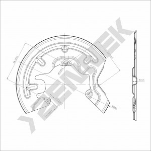 Диск тормозной задний NISSAN ALTIMA 01-, JUKE 10- DCD0103 DCD0103 ZENNEK