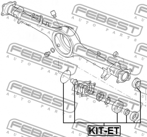 Комплект подшипников задн полуоси MAZDA BT-50 UN 2006-2012 KIT-ET KIT-ET FEBEST