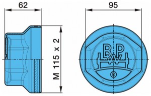 крышка ступицы! (м)M115x2 наружн.\BPW 6.5-9t,Kassbohrer 0321223090 BPW