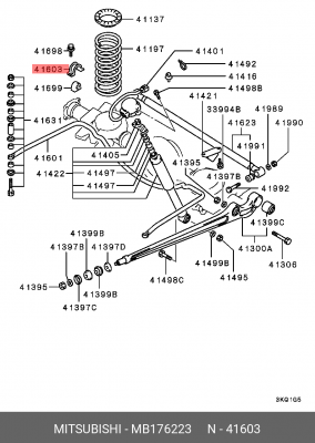 кронштейн стабилизатора!\ Mitsubishi Montero Sport MB176223 MITSUBISHI