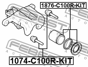 Поршень суппорта 1876-C100R-KIT 1876-C100R-KIT FEBEST
