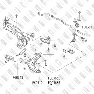 Рычаг подвески передний верхний правый NISSAN Primera 02- FQ0363R FQ0363R FIXAR