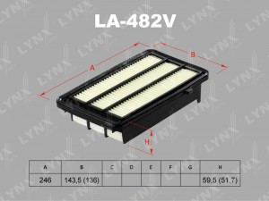 Фильтр воздушный подходит для HONDA Civic(FC) 1.5 16 LA-482V LA-482V LYNXAUTO