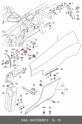 болт! M8\ Audi R8 07-15 WHT 000 813 VAG