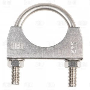 Хомут глушителя U-образный D51 мм стремянка нерж. сталь 304 SS UC 51 SS UC51SS TRIALLI