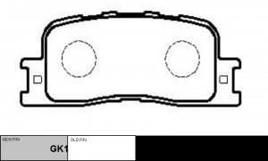 Колодки тормозные TOYOTA Caldina 2002 ~ 2007 / Camry 2001 ~ 2006 / Harrier 1997  GK1057 CTR