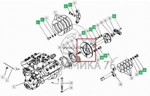 Шайба VOLVO FH,FM дв.D10B,D16A,D16B привода ТНВД DT 212250 DIESEL TECHNIC