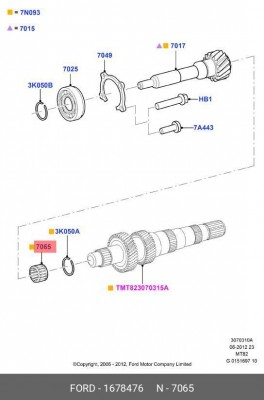 подшипник КПП! MT82\ Ford 1 678 476 FORD