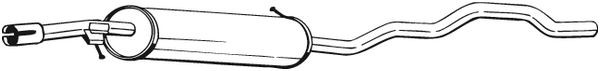 Глушитель VW Sharan (95-00) средняя часть BOSAL 285-515 BOSAL