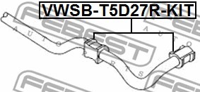 ВТУЛКА ЗАДНЕГО СТАБИЛИЗАТОРА КОМПЛЕКТ D27 подходит для VOLKSWAGEN TRANSPORTER/MU VWSB-T5D27R-KIT FEBEST