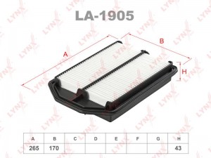 фильтр воздушный!\ Honda CR-V 2.4 07> LA-1905 LYNXAUTO