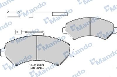 Колодки тормозные PEUGEOT Boxer CITROEN Jumper FIAT Ducato (06-) передние (4шт.) MBF015039 MANDO