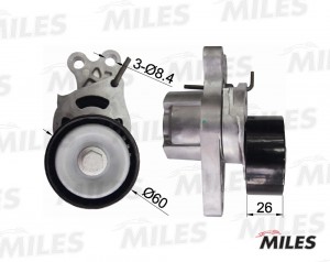Натяжитель ремня приводного PEUGEOT 206 1.1-1.6 98- AG00298 AG00298 MILES