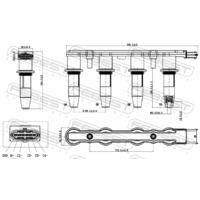 катушка зажигания! Opel Astra/Vectra/Zafira/Corsa/Meriva 1.6-1.8i 02> 18640001 FEBEST