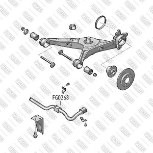 Втулка стабилизатора заднего VW Transporter 03- FG0268 FG0268 FIXAR